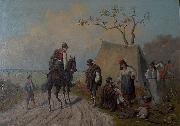 unknow artist Encampment of horse keepers oil painting reproduction